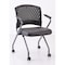 Officesource Perch Collection Nesting Chair with Arms and Casters, Titanium Frame OSSN6953PBK - alternate 1
